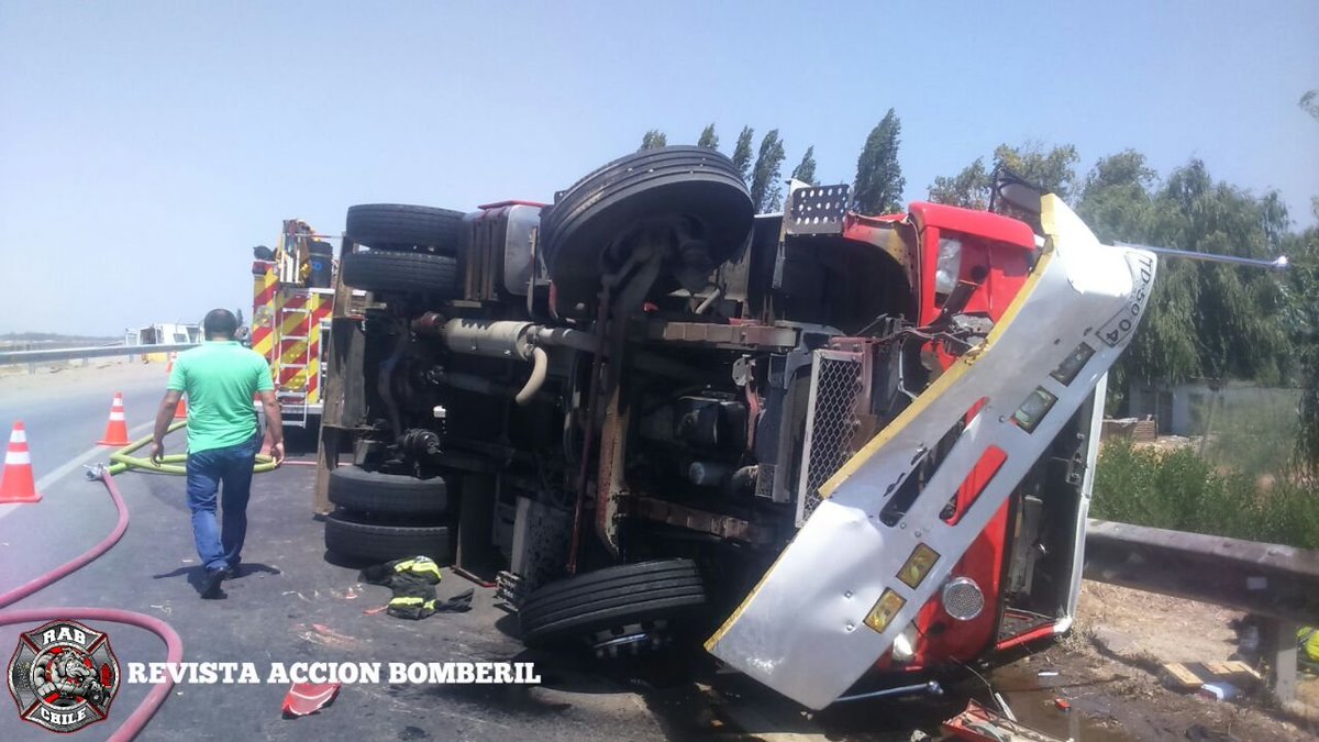 RABCHILE's tweet photo. Bomberos Quinta Normal.
Ahora #Rab10 se encuentra en 10-4-1 (Rescate Vehicular Simple) en Camino Renca Lampa y Camino Particular. Se trata de volcamiento de Unidad B-11, tres Bomberos lesionados.
Unidades: Q-6, B-8, S-3, K-1, B-5.
@reddeemergencia @LuisDittmanCBQN @CBQN https://t.co/oYQOraG2aR