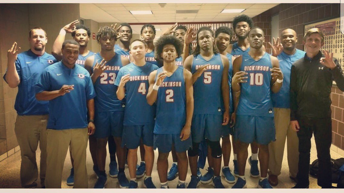 DickinsonISD's tweet photo. Your Gators are 24-6A District Co-Champs! This is the third time in a row the Gators have earned this distinction, and marks 29 wins in a row and the most wins in Gator Basketball history. https://t.co/IoM284x5IE