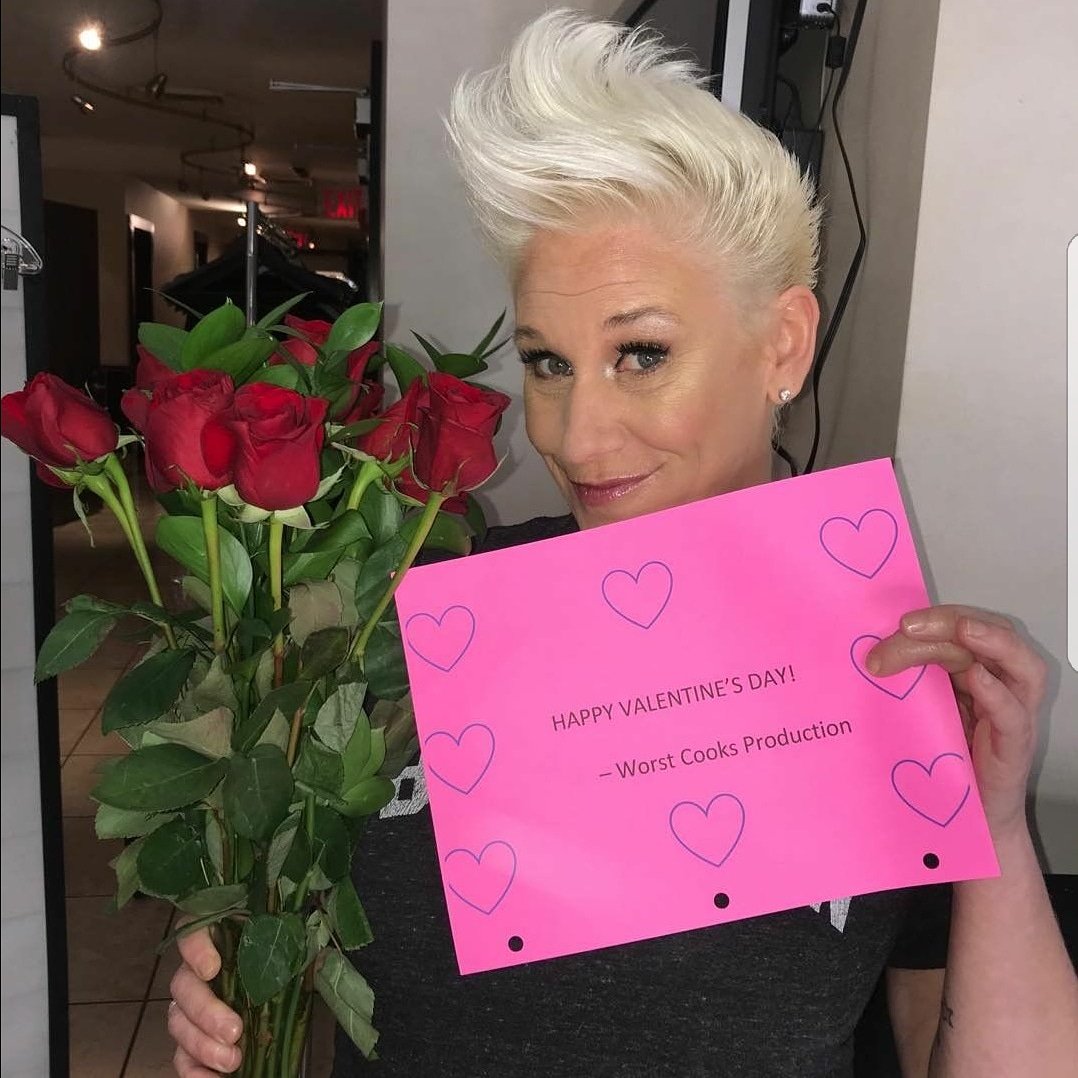 Our Valentine <a href="/chefanneburrell/">anne burrell</a>! #HappyValentinesDay #worstcooks