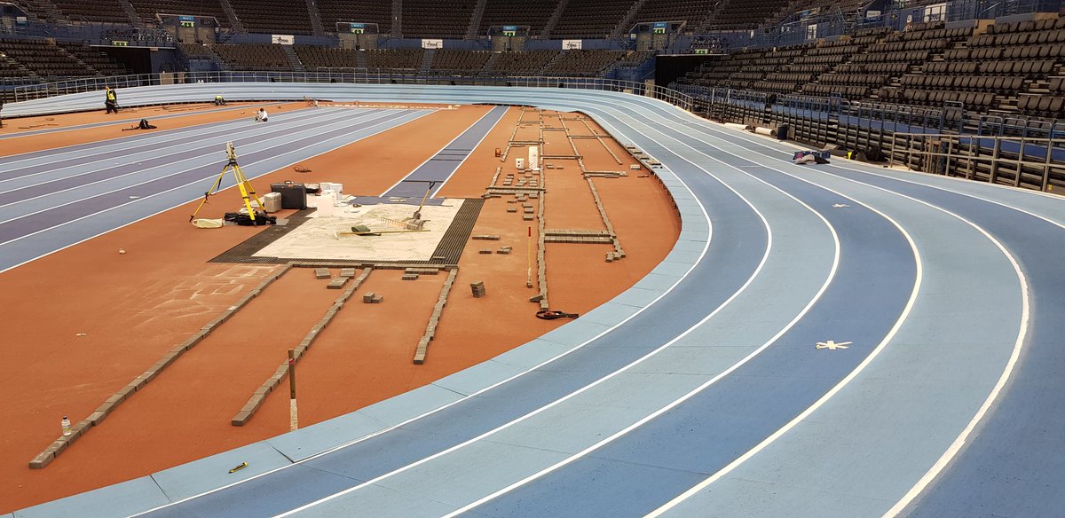 CSTGlobal1's tweet photo. Track testing today @ArenaBirmingham for @iaaforg #wicbham2018 #iaafworlds #GymnasticsWorldCup https://t.co/wM4h4UngUT