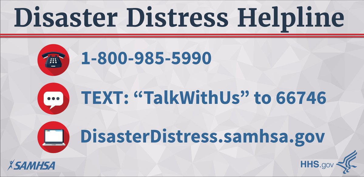 samhsagov's tweet image. Immediate help is available for those affected by the #StonemanShooting in #Parkland #Florida 
Call or text the @distressline  1.usa.gov/1OqjVzw