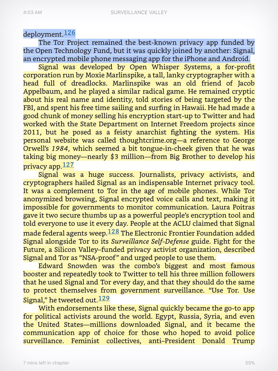 Using Signal is bad for you. Lol. I remember shouting about this to few friends when they were plugging it.