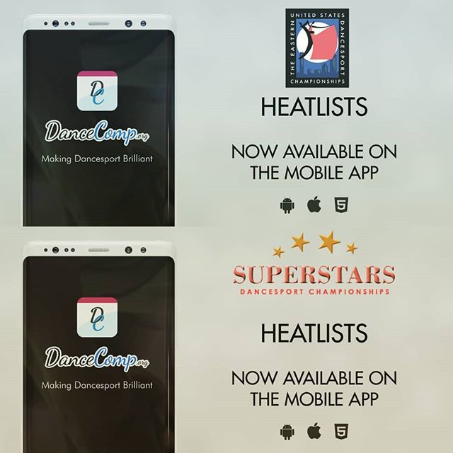 DanceCompOrg's tweet image. We're at two events this week: Eastern United States Dancesport Championship with @rydancecom and Florida Superstars with @michchp9 . Heatlists are up and regularly updated! Enjoy.