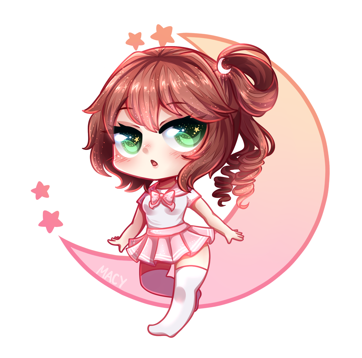 Pastel Chibi Pastel Pink Hair Anime Girl