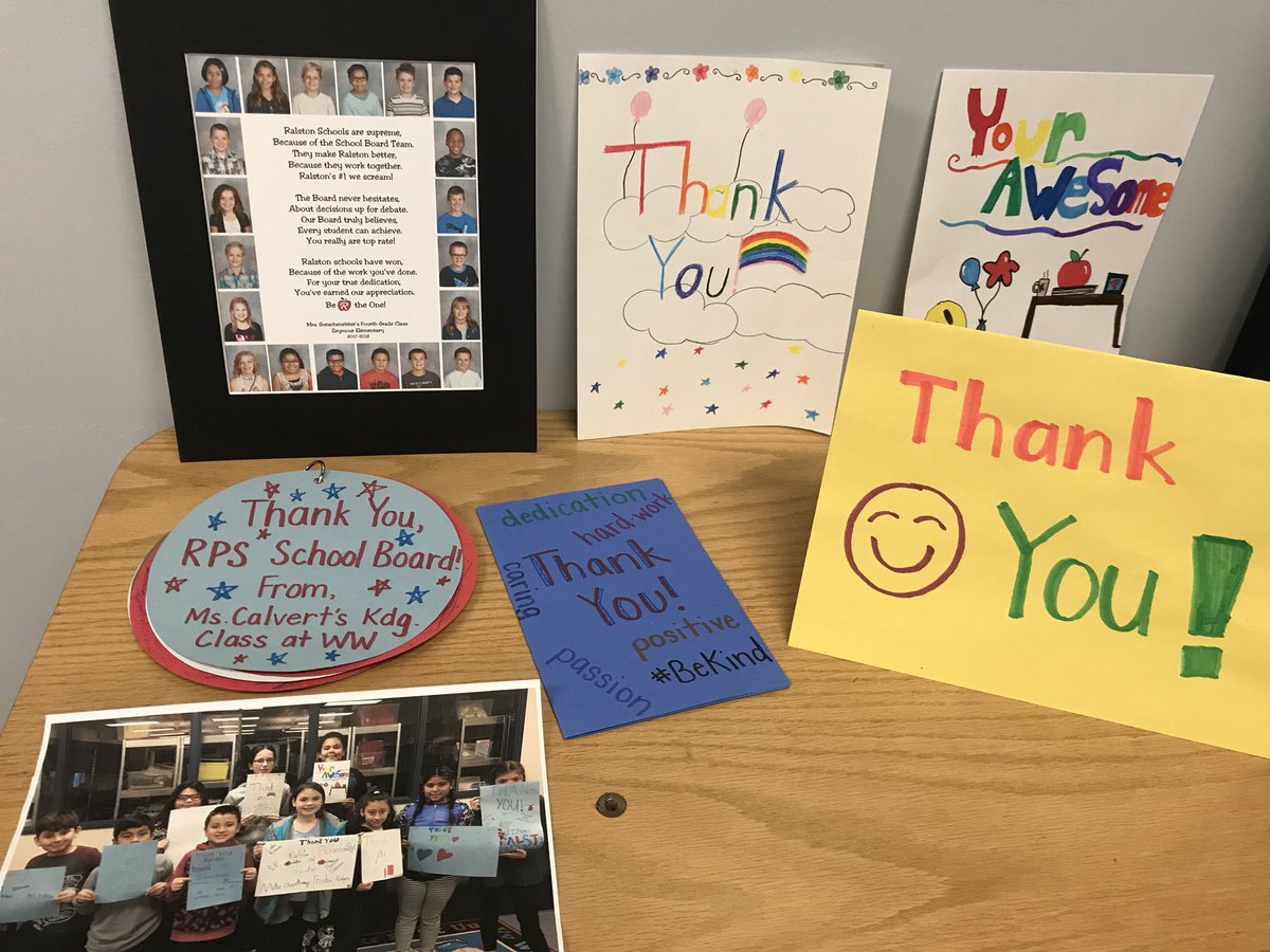 These superhero leaders LOVED their artwork from students in honor of School Board Appreciation Week! #ILovePublicSchools <a href="/NASBonline/">Nebraska Association of School Boards</a>