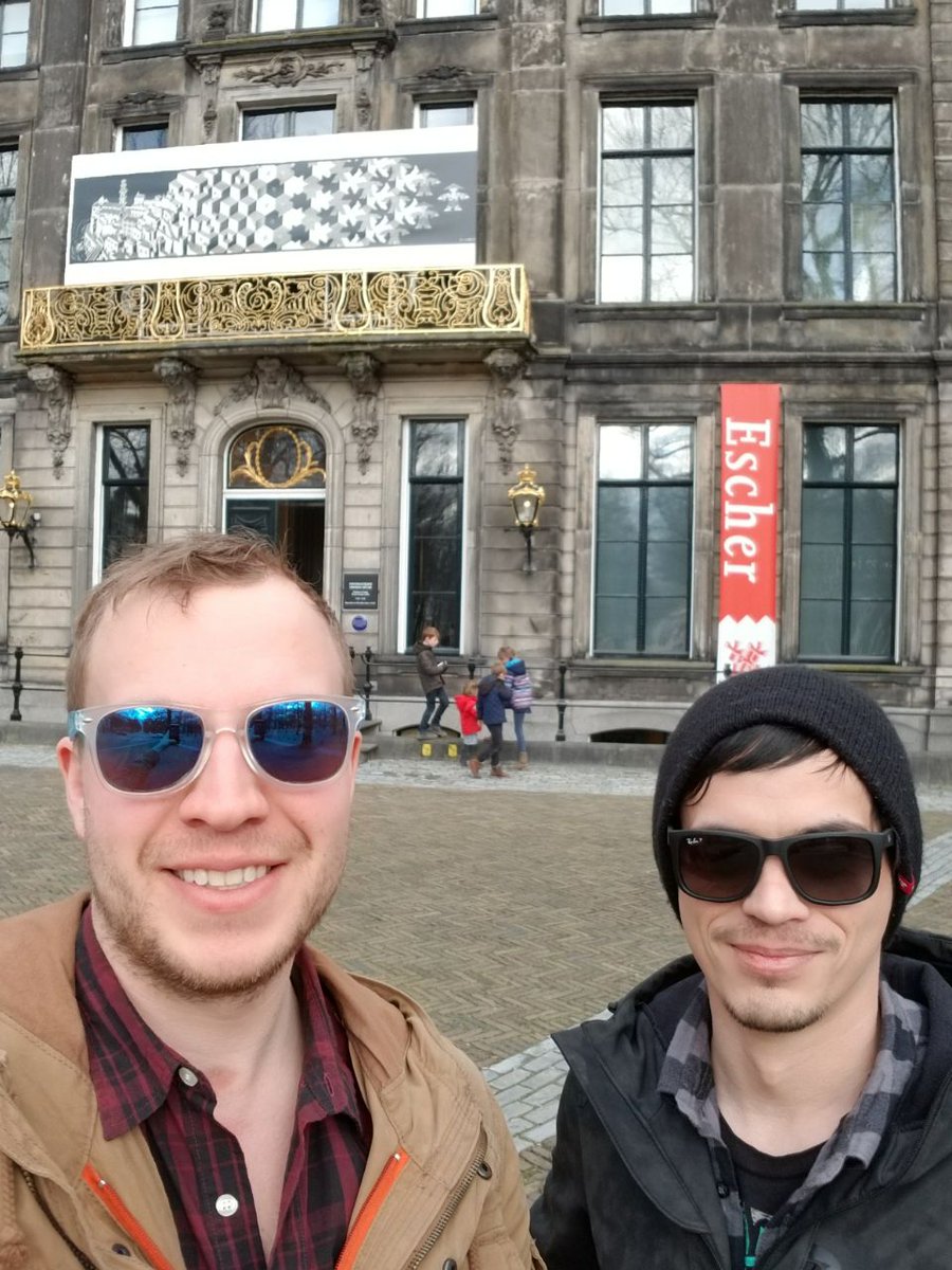 Alex and Luke taking a field trip to the Escher Museum in Den Haag. Getting inspired for governance developments and logo designs.
Escher governance airdrop tokens coming soon!
More details in Ubiq Discord: discord.gg/HF6vEGF 

$UBQ