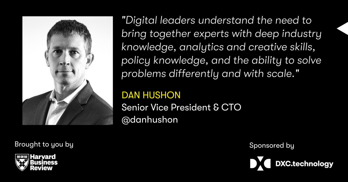DXCTechnology's tweet image. What do digital leaders do differently? Find out in this NEW @HarvardBiz survey: dxc.to/2BuGkib. #ThriveonChange @Danhushon [sponsored]
