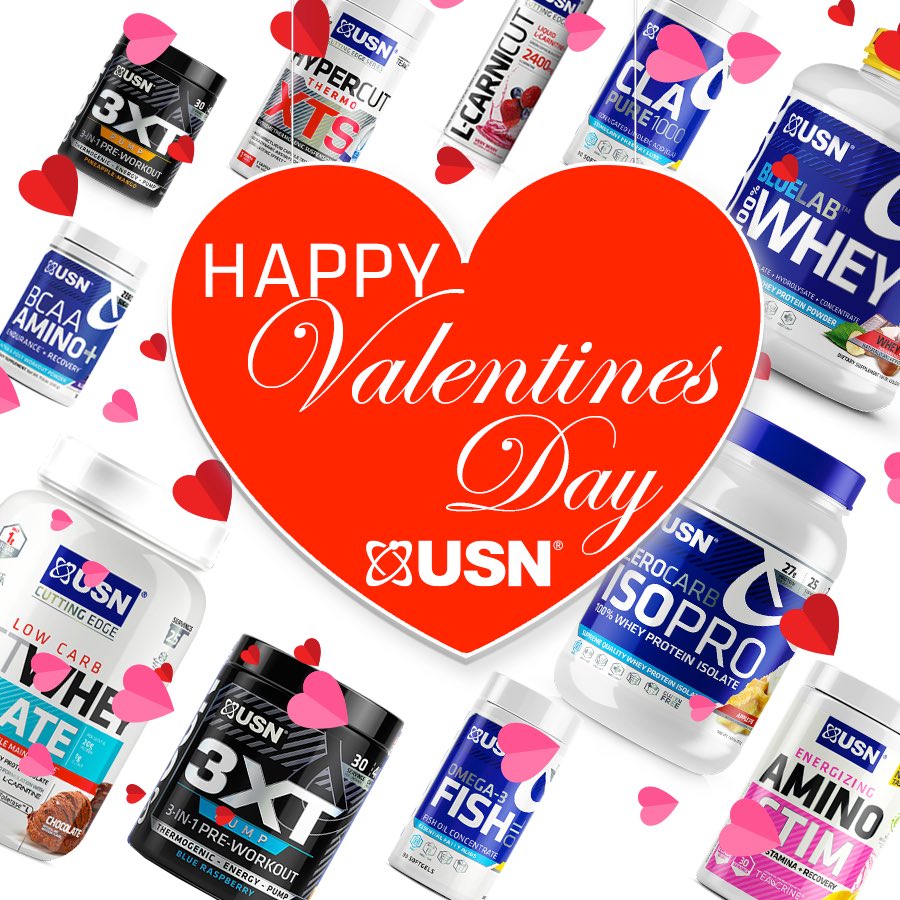 Happy Valentines Day.❤️😀💪Spread the love and share the gains with someone special  today. #usnfit #teamusn #valentinesday #wheytella USNFIT.com