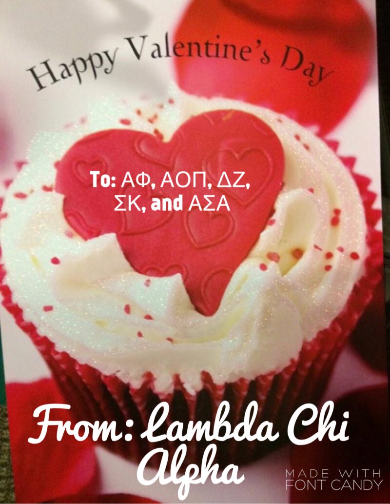 Happy Valentine’s Day to all of the amazing sororities 🌹