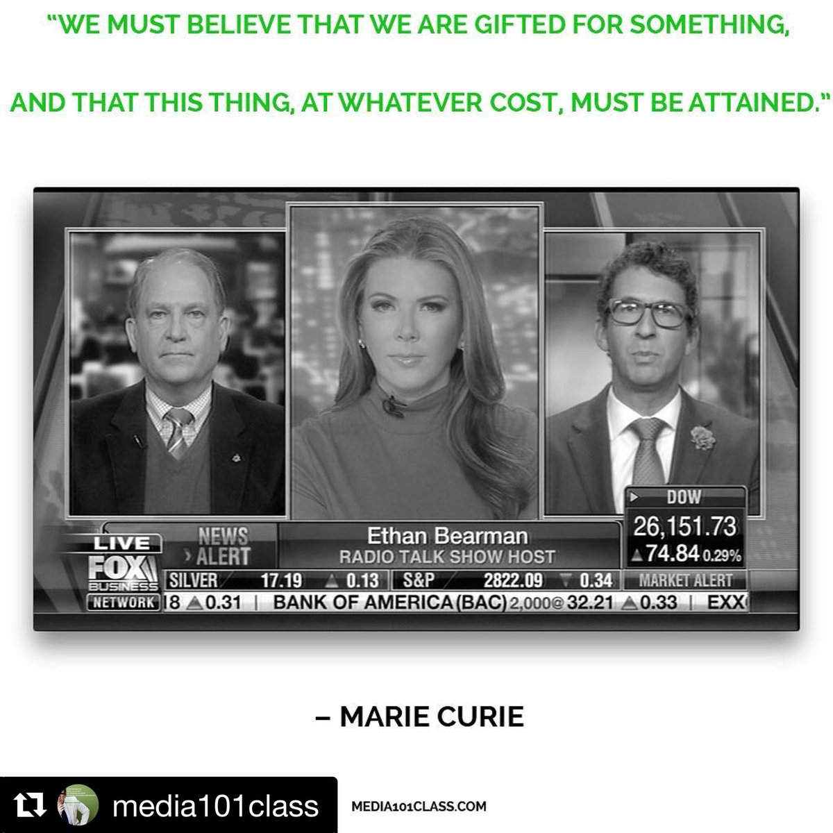 Media101Class's tweet photo. “We must believe that we are gifted for something, and that this thing, at whatever cost, must be attained.”
– Marie Curie

Share your gift. Make more TV &amp; media appearances 

#tvappearance #getbookedontv #getbooked #publicrelations #pr #marketing #branding #buildyourbrand https://t.co/vvfyVbcCTy