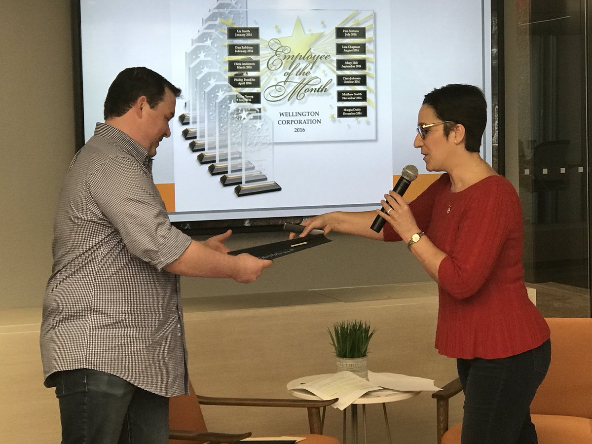 SHR_Global's tweet photo. Alex receiving his Employee of the Month award. Congrats! #LifeatSHR https://t.co/qK2jPoOVNH
