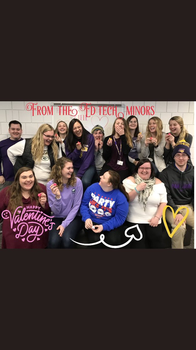 MsKayleeWatson's tweet photo. Happy Valentine’s Day from the Ed Tech minors 💕 #ctele #unietd https://t.co/tuH4Z4FLU1