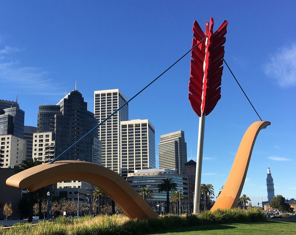 SFPort's tweet photo. Take an art walk along the waterfront with your love! Find a map in @SFPort: https://t.co/bG83zxLCBL @SFAC #sanfrancisco #sanfranciscoart #publicart #cupidsspan #rinconpark #sfwaterfront #valentinesday #valentinesdaysf https://t.co/AZTgNIqWz6