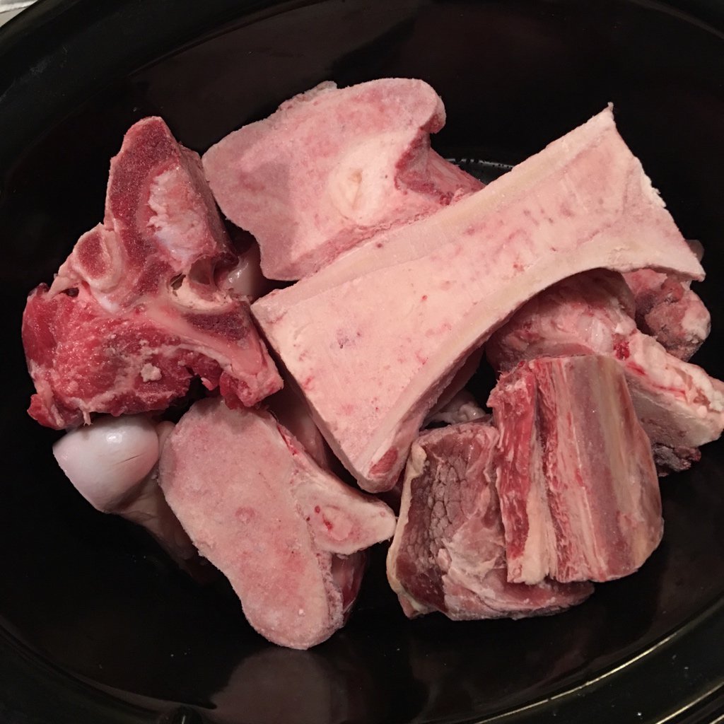 A pot full of organic bones makes my week! Nourishing my family with ancient ways. People have been stewing bones for nutrients long before we got here. #TheStashPlan