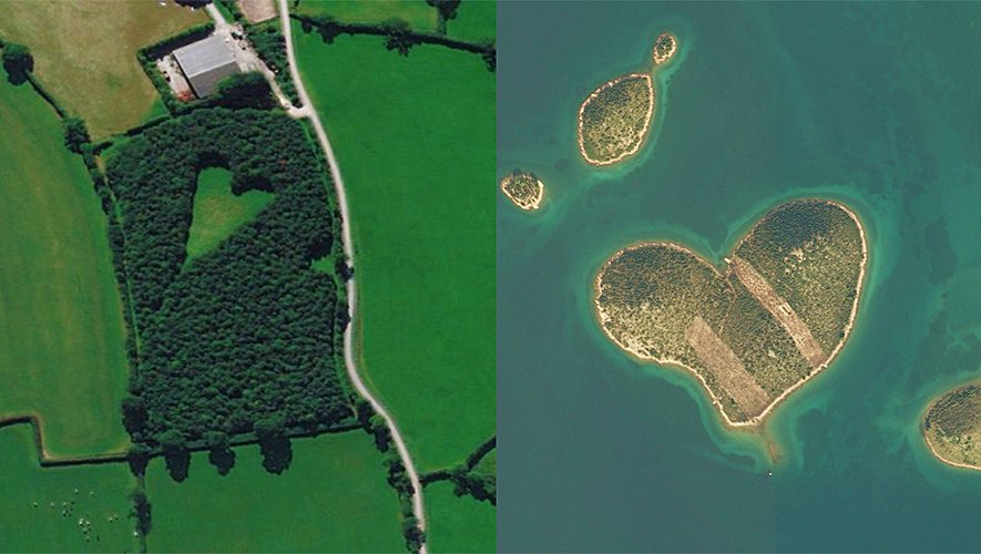 Esri's tweet photo. Happy #ValentinesDay! ❤️ We hope you find your heart in the world. These stunning images can be found in the Esri World Imagery Base Map. Left: Heart in Meadow, Wickwar, #England https://t.co/kr9TtwfLZ8 Right: Galešnjak Island, #Croatia https://t.co/11mmKZiJ2d #Maps https://t.co/axlC8ChMBe