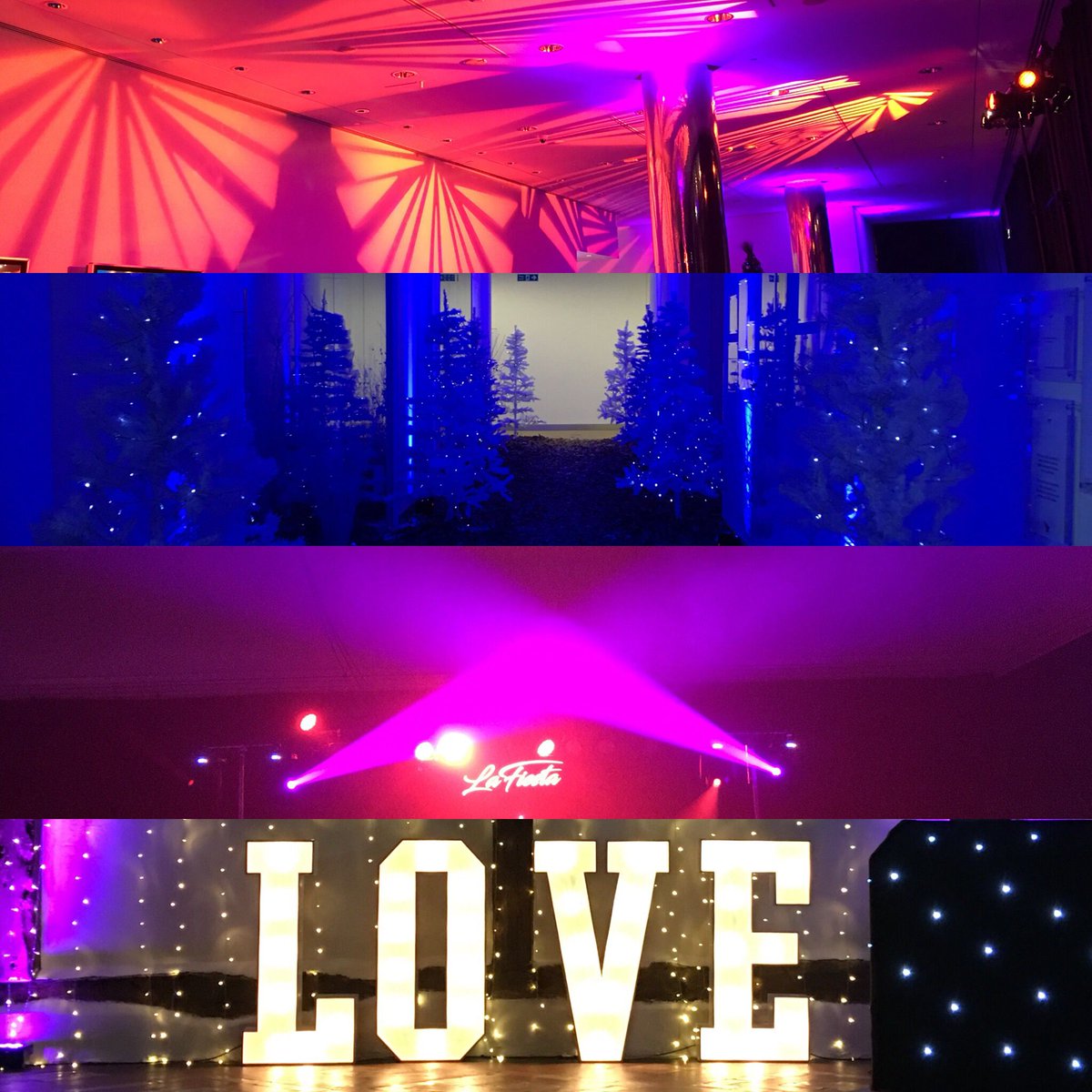 MaxMarcusevents's tweet photo. Gobos are red,
Uplights are blue
Who doesn’t like purple?
You love it too!
Happy Valentine’s Day from @MaxMarcusevents
#rosesarered #Valentines #eventprofs #eventhire
#lightinghire #londonav
#djhire https://t.co/uk8xKRcvoD