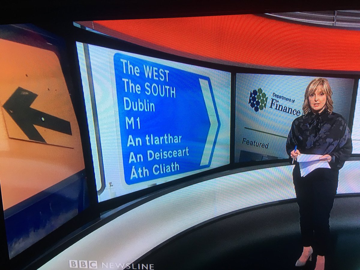 ArleneTheTory's tweet image. And the pan-nationalist SFIRAPSNIBBC agenda is clear. @taramillstv making a mockery of the principle of consent, by putting the leprechaun slang on the Queen’s road signs.
#NS #GSTQ #DEMD