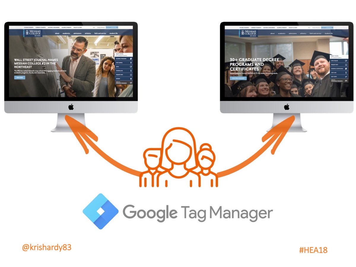 karinejoly's tweet photo. Google Tag Manager is the Swiss Army knife of #highered digital marketers. It can even be used to serve different types of content.
#hea18 https://t.co/auORX5qk7C