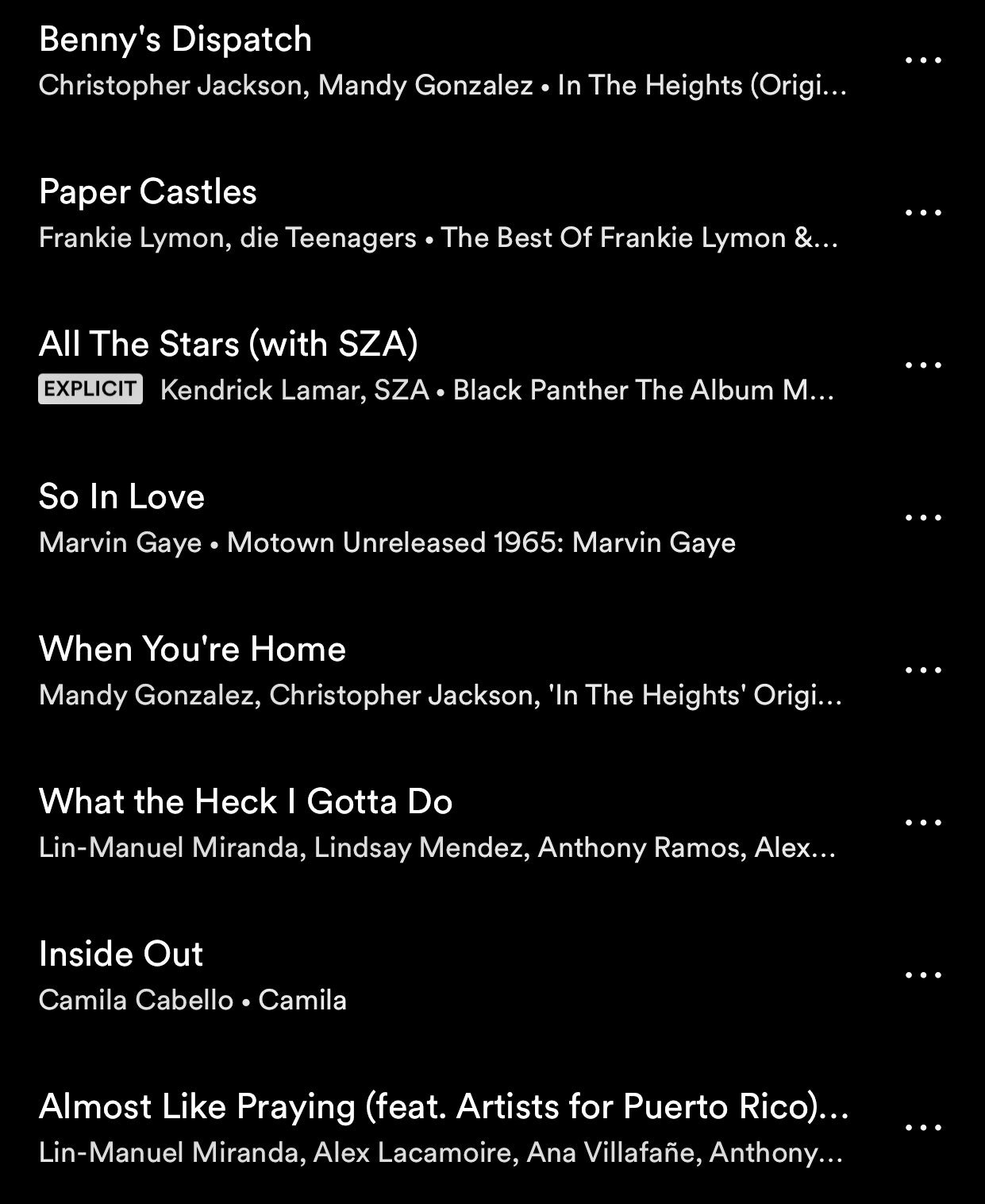 Lin manuel miranda spotify playlist sale