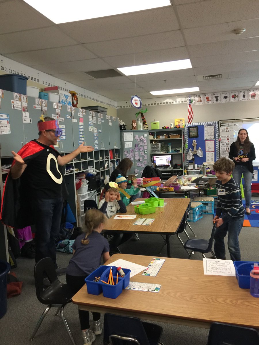 Zero the hero showed up on 100 day's of school! Wow, 100 days of learning, that's Vaughntastic.