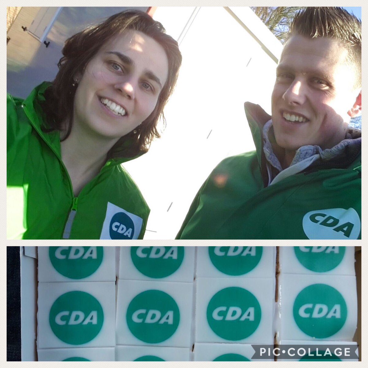 Valentijnsdag! Daarom vanmiddag de mannen van Reestmond die het groenonderhoud in Meppel verzorgen + de ondernemers van het winkelcentrum Nijeveen een CDA-tompouce gebracht. Omdat we het super vinden dat zij het hele jaar door Meppel aantrekkelijk houden en voor ons klaar staan!