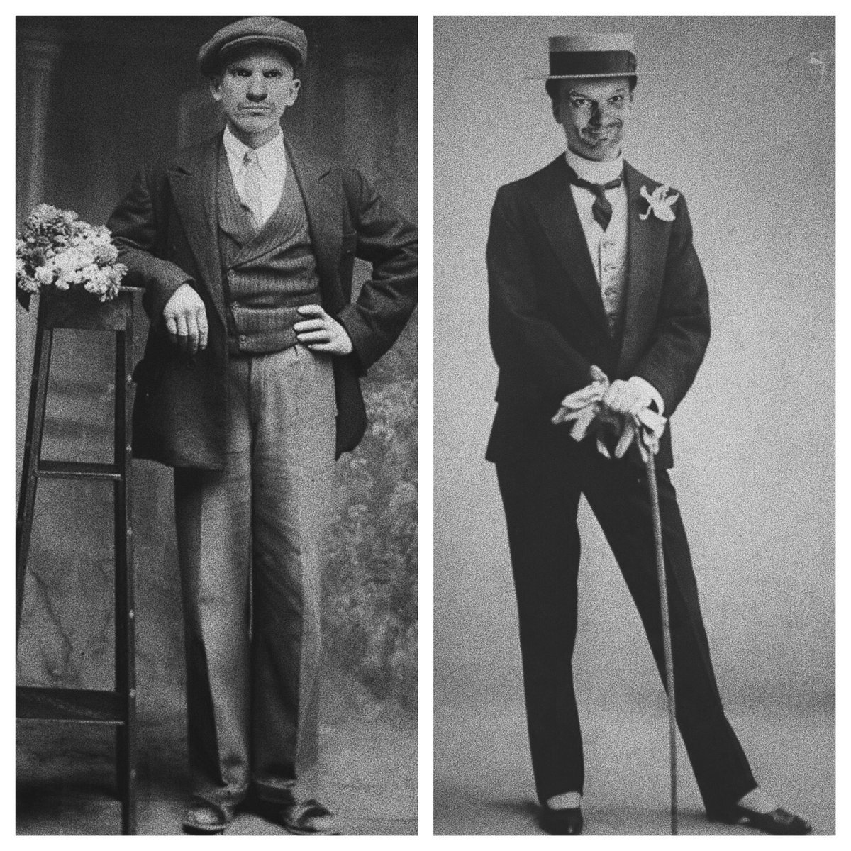 My great great grandfather Elmer Alabaster Reginald Long lV and his brother Theodore Francis Woodrow Long preparing to head out on a double date for Valentines. #happyvalentinesday #1920s