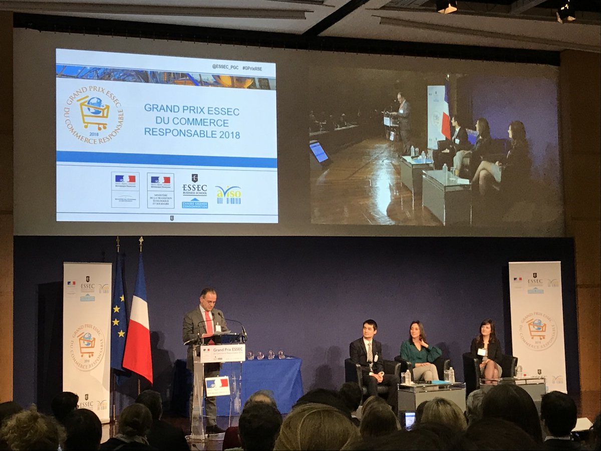 ines__leroux's tweet photo. @ESSEC_PGC et le #GPrixRSE encouragent et récompensent les initiatives #RSE des industriels et des distributeurs pour un commerce plus #responsable https://t.co/ex7n6ZfjBG
