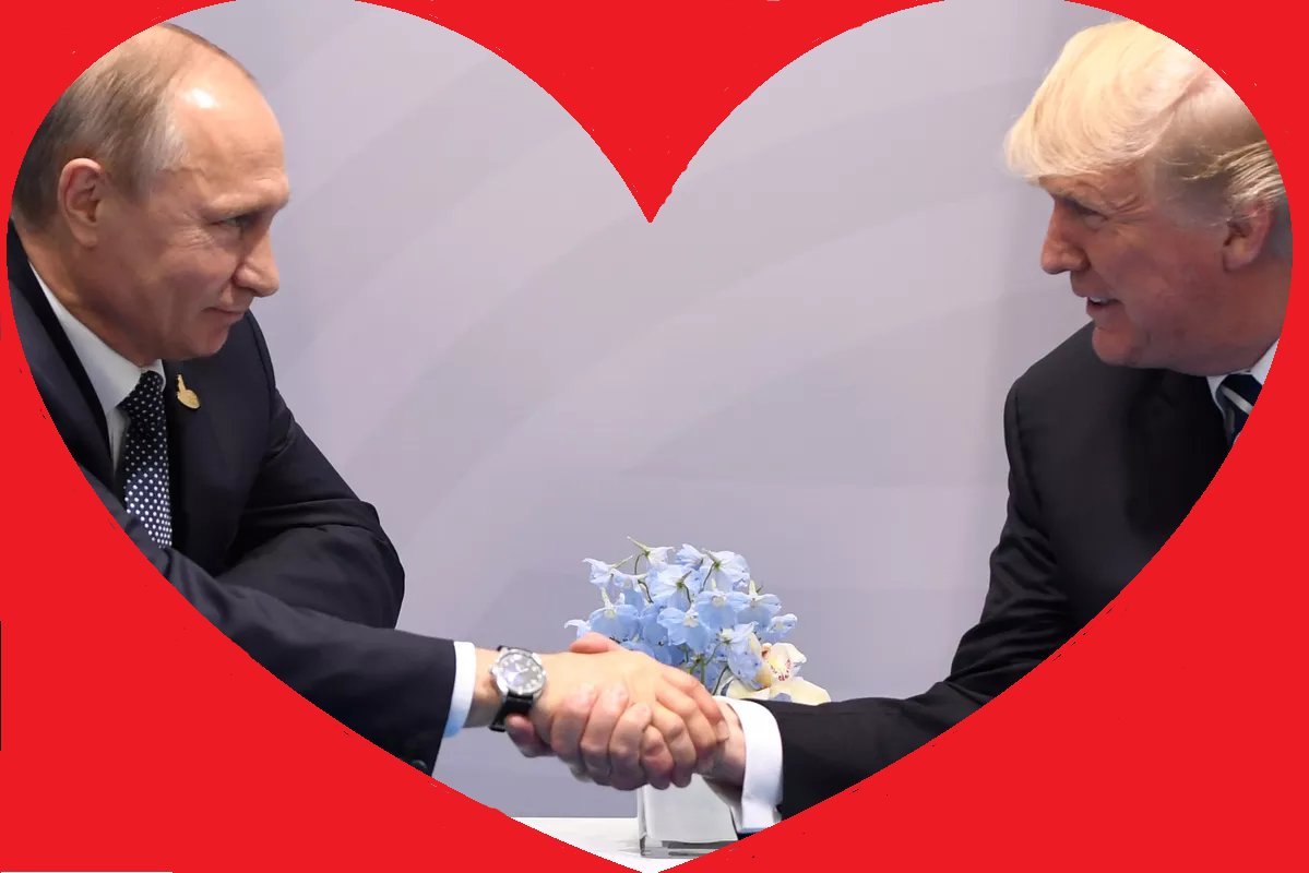 realDonald_Rump's tweet photo. Happy #ValentinesDay to my good friends @realDonaldTrump and #Putin may your love continue to grow. https://t.co/0IiOii1EbR