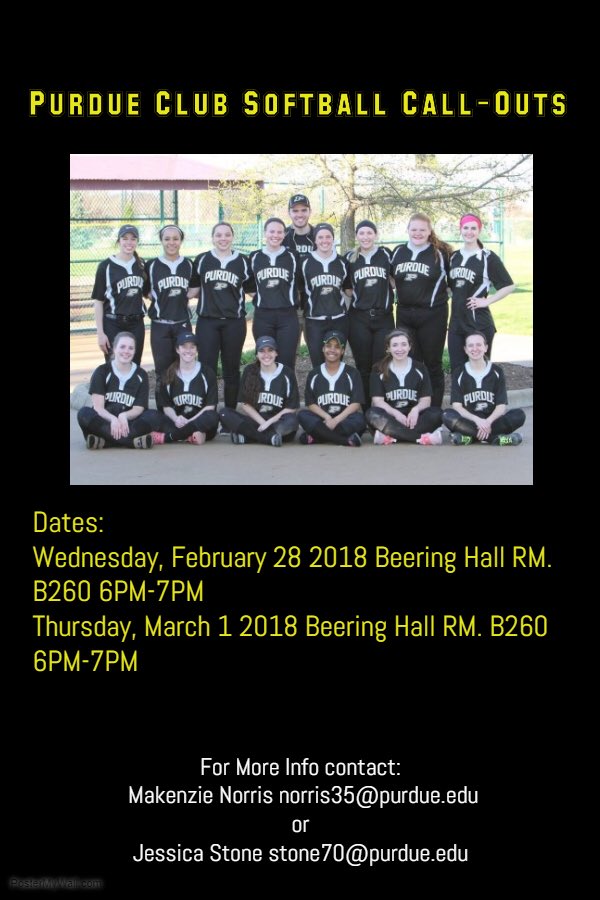 ClubPurdue's tweet photo. Call-Outs coming soon! Make sure you’re there to learn more about our Club team and find out when try-outs are! #SoftballSeason #BoilerNation https://t.co/9yAMuU4JKW