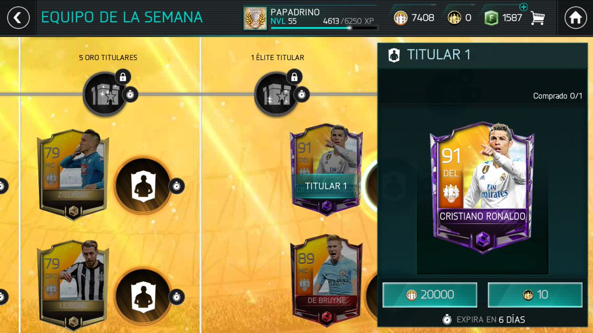 ZenithJP's tweet photo. @EAFIFAMOBILE are y'all krazy??? 20k? FUCK OFF 🖕🏻 #carniball #Fifamobile #TOTW22 #TOTW https://t.co/4x1fDMqNii