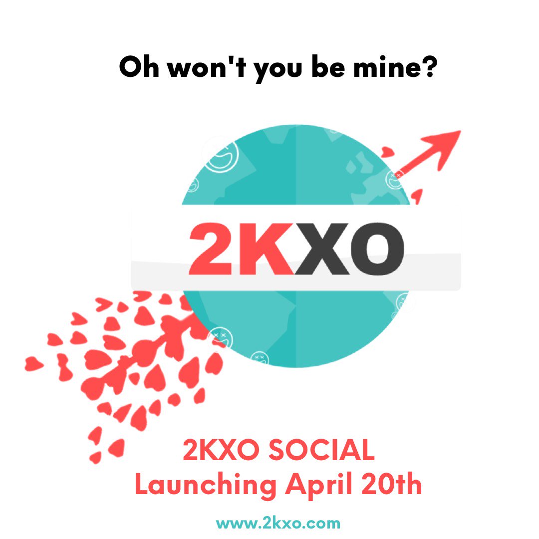 Happy Valentine’s Day.💕 We LAUNCH APRIL 20th. Save the Date! 2kxo, Get more out of Social. #2kxosocial #privacy #cryptocurrency #blogging #unlimitedstreaming #socialmedia