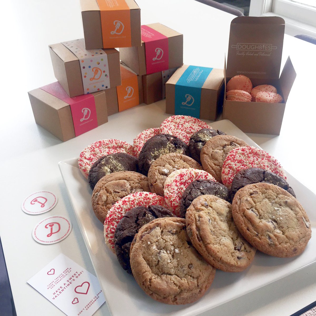 pivotinteriors's tweet photo. Happy Valentine's Day from #PivotSF! Getting our morning sugar rush from these sweet treats from @Doughbies. πππͺ https://t.co/KPc8BZKqFY