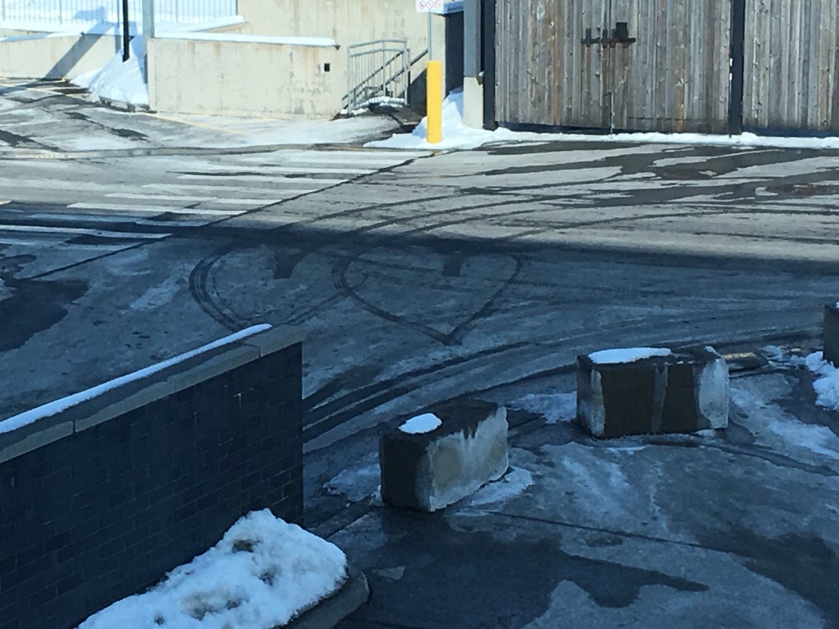 nerysparry's tweet image. The #ValentinesDay view out my @Stantec office window. When you can’t say it with flowers, you can always say it with tires.