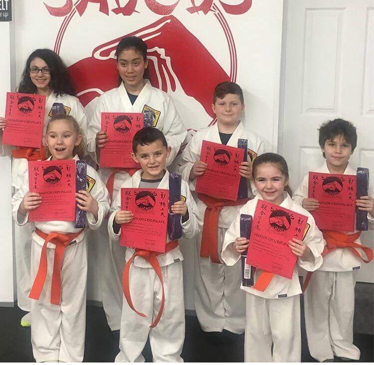 Tyler tested for his purple belt.
