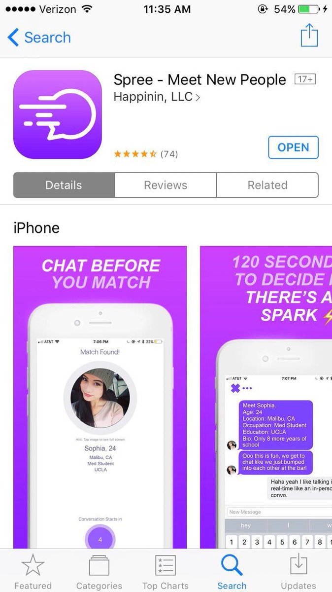 NCStateIsMyLife's tweet photo. The best #ValentinesDay SPEED DATING app just launched called Spree. It's AMAZING! Good bye Tinder, Hello Spree! Check out Spree now in the app store. https://t.co/AFJwVdvC3S