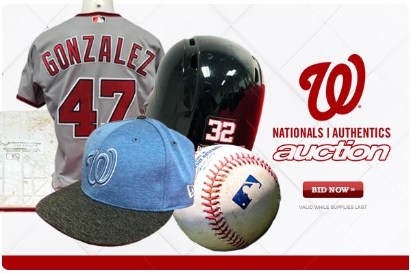 Nats Team Store on X: Nationals Authentics has launched a special edition  Pitchers and Catchers Auction! Live now!    / X