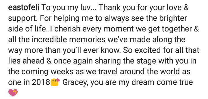 eoe_italy's tweet photo. "To you my luv... Thank you for your love &amp; support. [...]"

[IG: @eastofeli ]

#HappyValentinesDay to this amazing couple! 💕

#eastofeli #eoe #eoefamily #westleigh https://t.co/J7PKr8bAYC