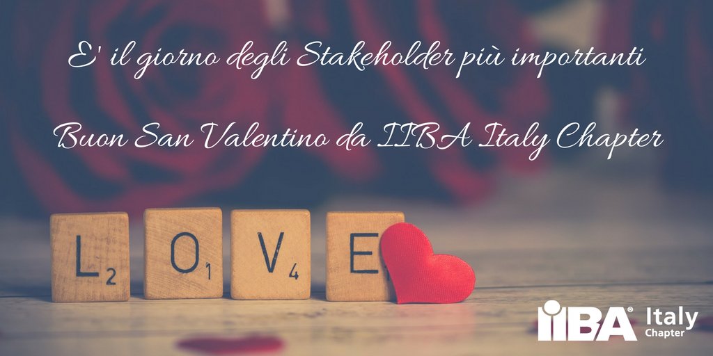 iiba_italy's tweet photo. Auguri di una fantastica serata con i vostri affetti più cari da IIBA Italy Chapter #SanValentino #IIBA https://t.co/nYzAZsXMIb