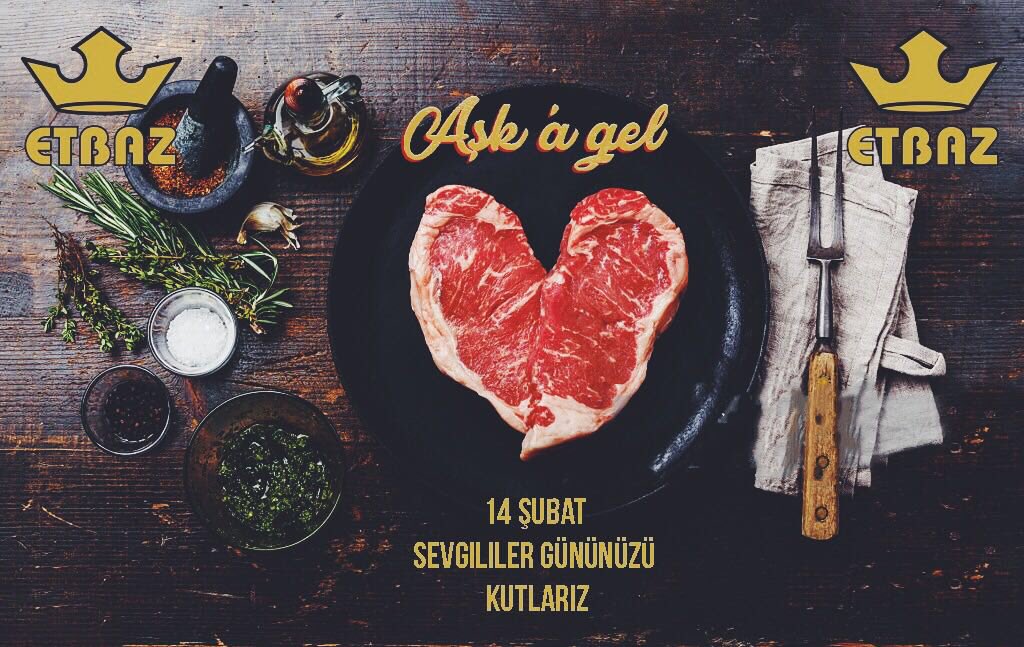 ETBAZ Ailesi olarak sevgililer gününüzü tebrik ederiz❤️ .................#et #etbaz #köfte #kebab #yemek #gurme #sunum #lezzet #lezzetliyemekler #alanya