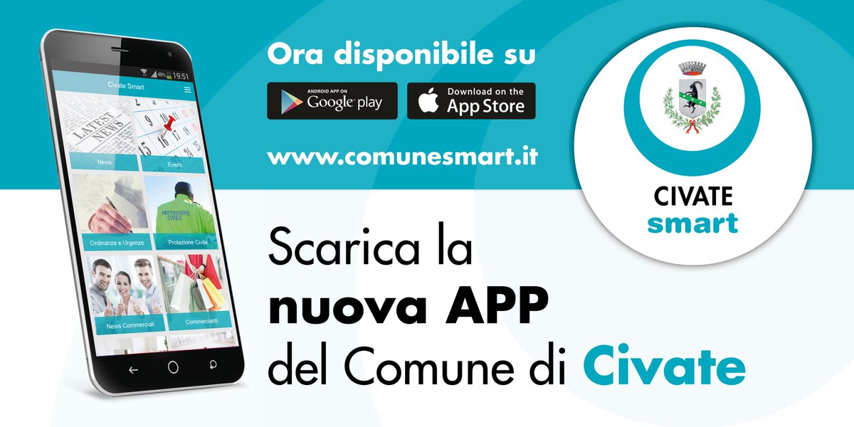 baldassaremauri's tweet photo. SCARICA LA NUOVA APP DEL COMUNE DI CIVATE, per avere in tempo reale le comunicazioni dal Comune. https://t.co/REoLxWZKmV