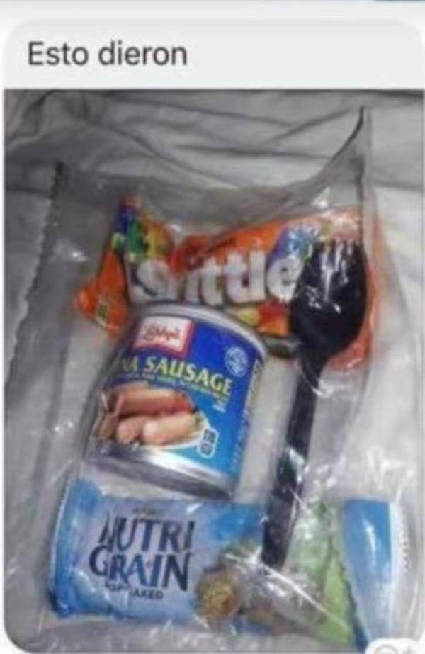 RandyResist's tweet photo. This is what FEMA distributed to Puerto Rico victims. #RationBoxes https://t.co/McGJxnLtTF
