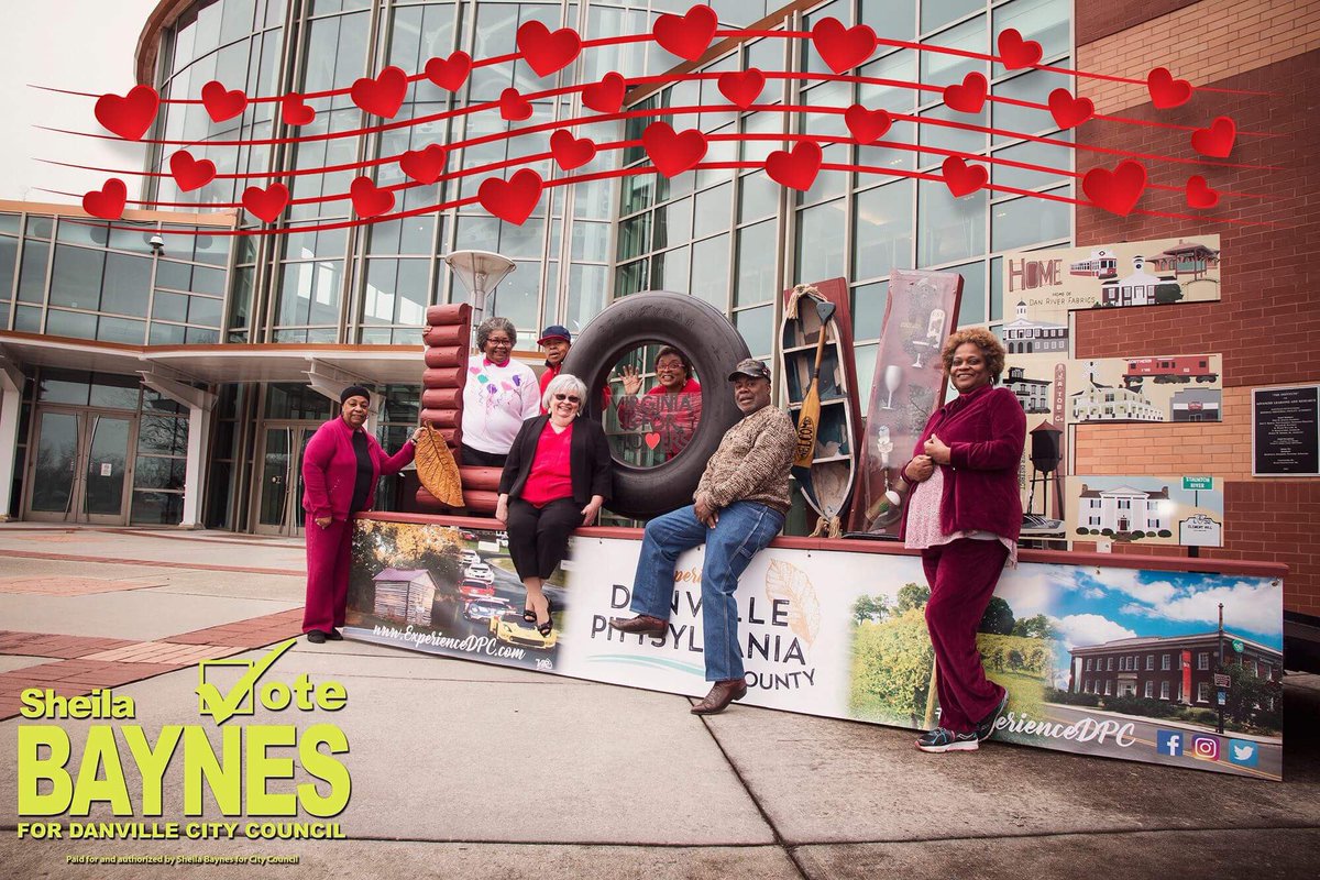 Baynes4Danville's tweet photo. From great food to great tourism opportunities, what's not to love about Danville? Wishing a very happy Valentine's Day to you and yours! By the way, the #ExperienceDPC LOVE sign will be at the Institute for Advanced Learning and Research through the end of the month. https://t.co/7VtGtqsYK0