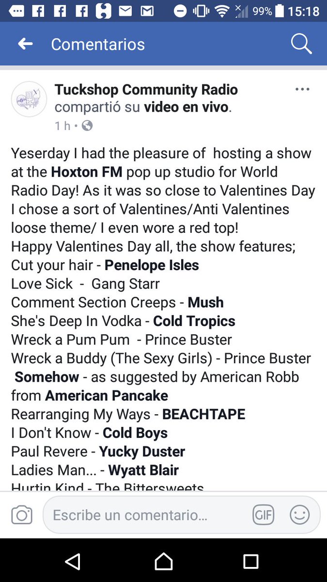 Chequen este Anti-San Valentine SetList 💔🍸 contiene Vodka de Tropics y altas bandas 💋

m.facebook.com/story.php?stor…