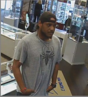 PascoSheriff's tweet photo. On 2/13/18 at 10am the pictured suspect entered Linsey Eyecare at 8936 US 19 and selected two pairs of Ray-Ban sunglasses worth$395. The suspect placed both sunglasses in his pocket The suspect then fled the scene on foot in an unknown direction. Info? 800-706-2488 https://t.co/n9CSgJ9iUv