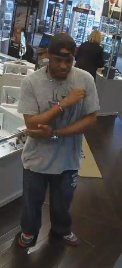 PascoSheriff's tweet photo. On 2/13/18 at 10am the pictured suspect entered Linsey Eyecare at 8936 US 19 and selected two pairs of Ray-Ban sunglasses worth$395. The suspect placed both sunglasses in his pocket The suspect then fled the scene on foot in an unknown direction. Info? 800-706-2488 https://t.co/n9CSgJ9iUv