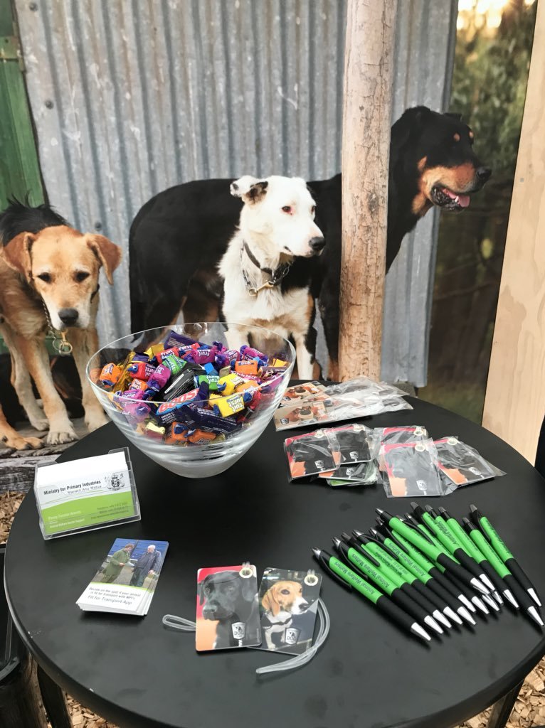 MPI_NZ's tweet photo. Ready for day two of #SouthernFieldDays! We have free pens, cute bag tags & far too many lollies. Come and have a chat with us at Site #558. https://t.co/C1WUCMzOPK