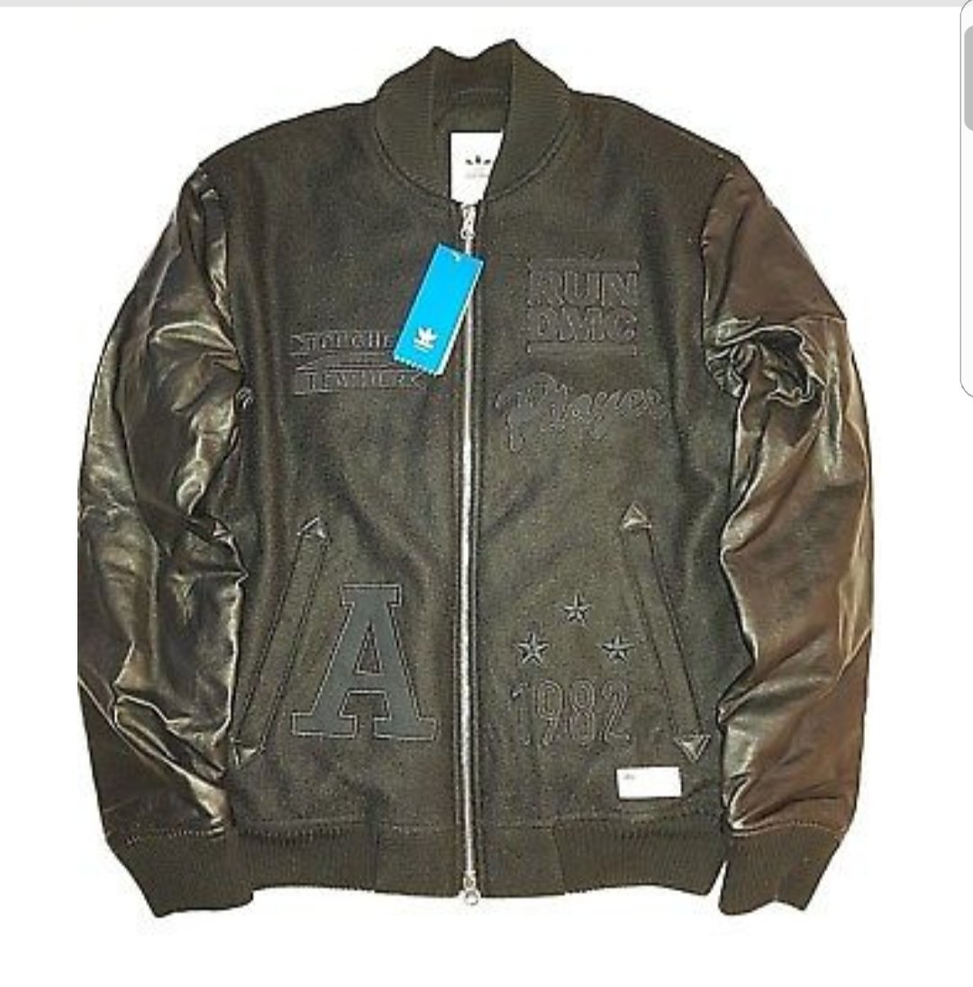 run dmc adidas leather jacket