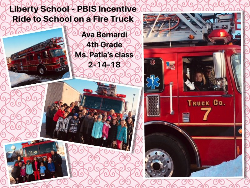 CMilligan135's tweet photo. Riding to Liberty School on a Fire Truck - what a way to start Valentine's Day! @Liberty_D135 @OSD135 @CathyPatla @Prorok_Liberty https://t.co/zb0Hq5olz4