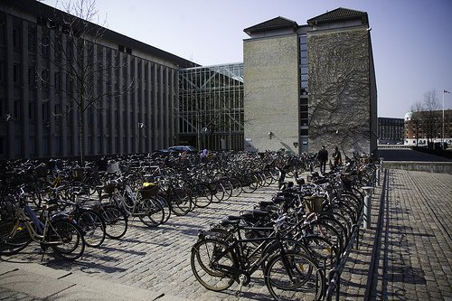 Compare and contrast: The Irish parliament where representatives park their cars on the grass, and the Danish parliament, which is a tad more civilised.