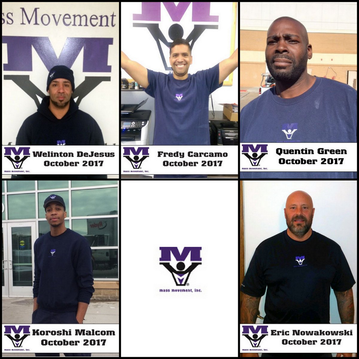 massmovementinc's tweet photo. Commending our #October2017 #EmployeesoftheMonth on a successful month!  Great #teamwork! #MassMovementInc #commitment #dedication https://t.co/v6dKRFMDRV